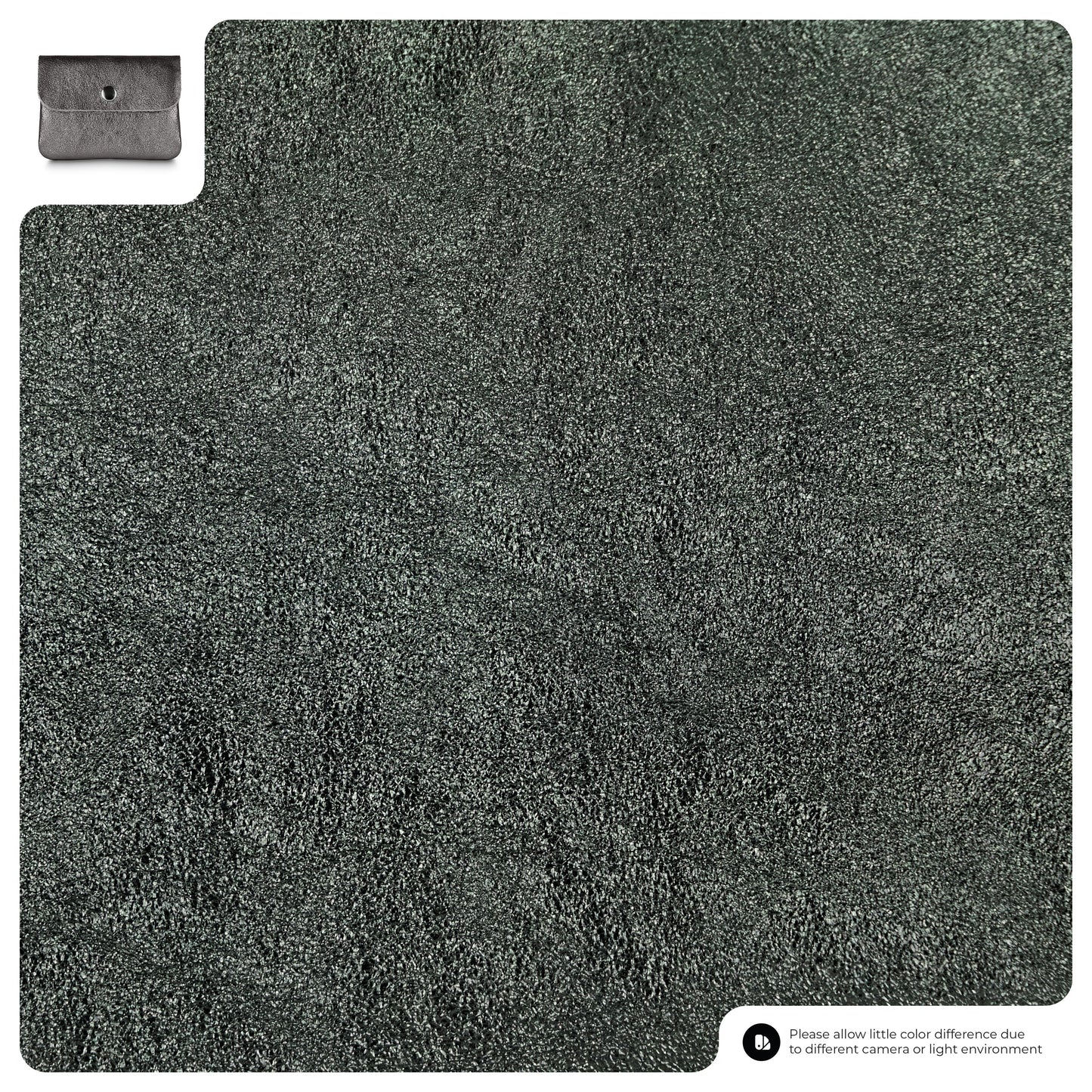 Metallic Suede Leather Wallet