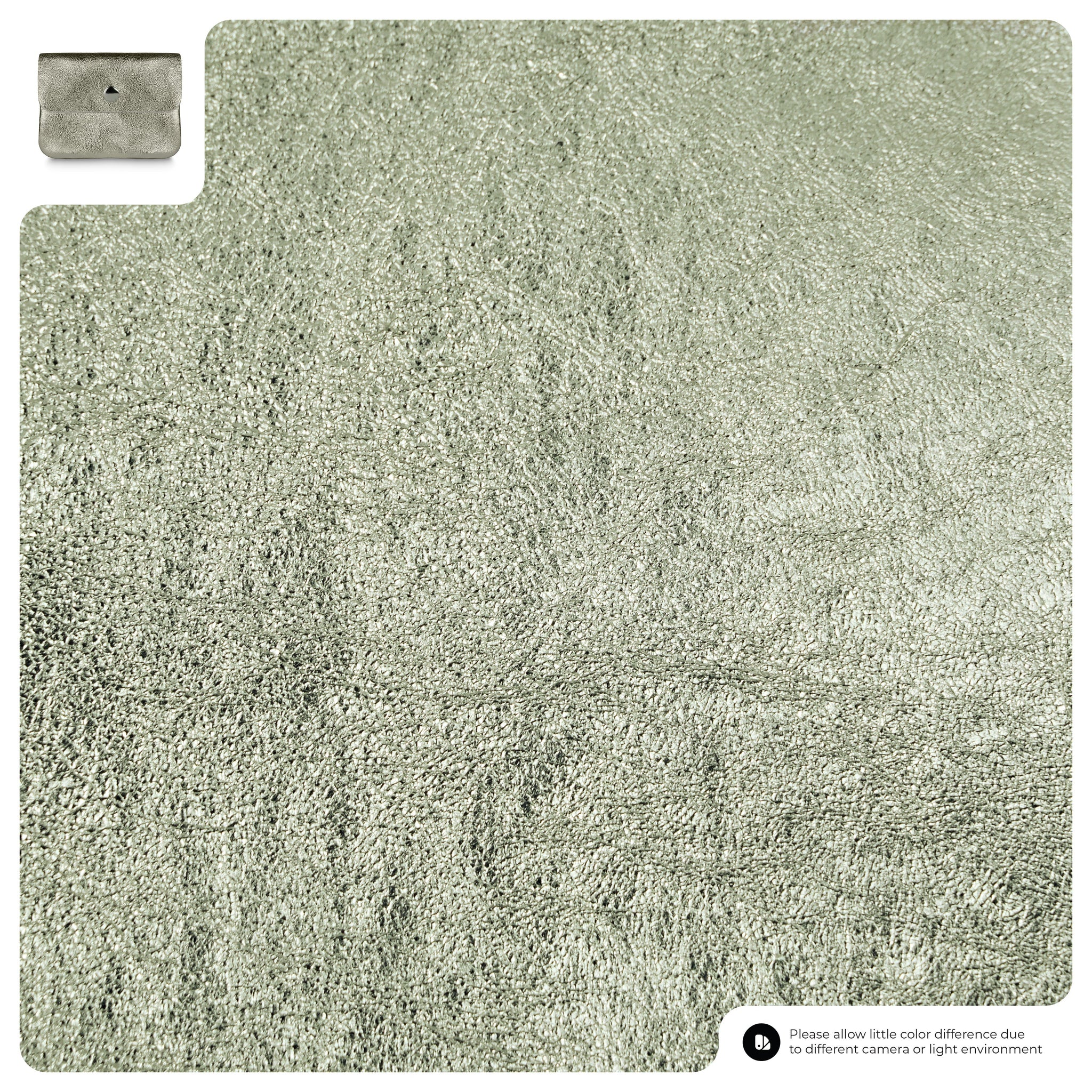 Metallic Suede Leather Wallet