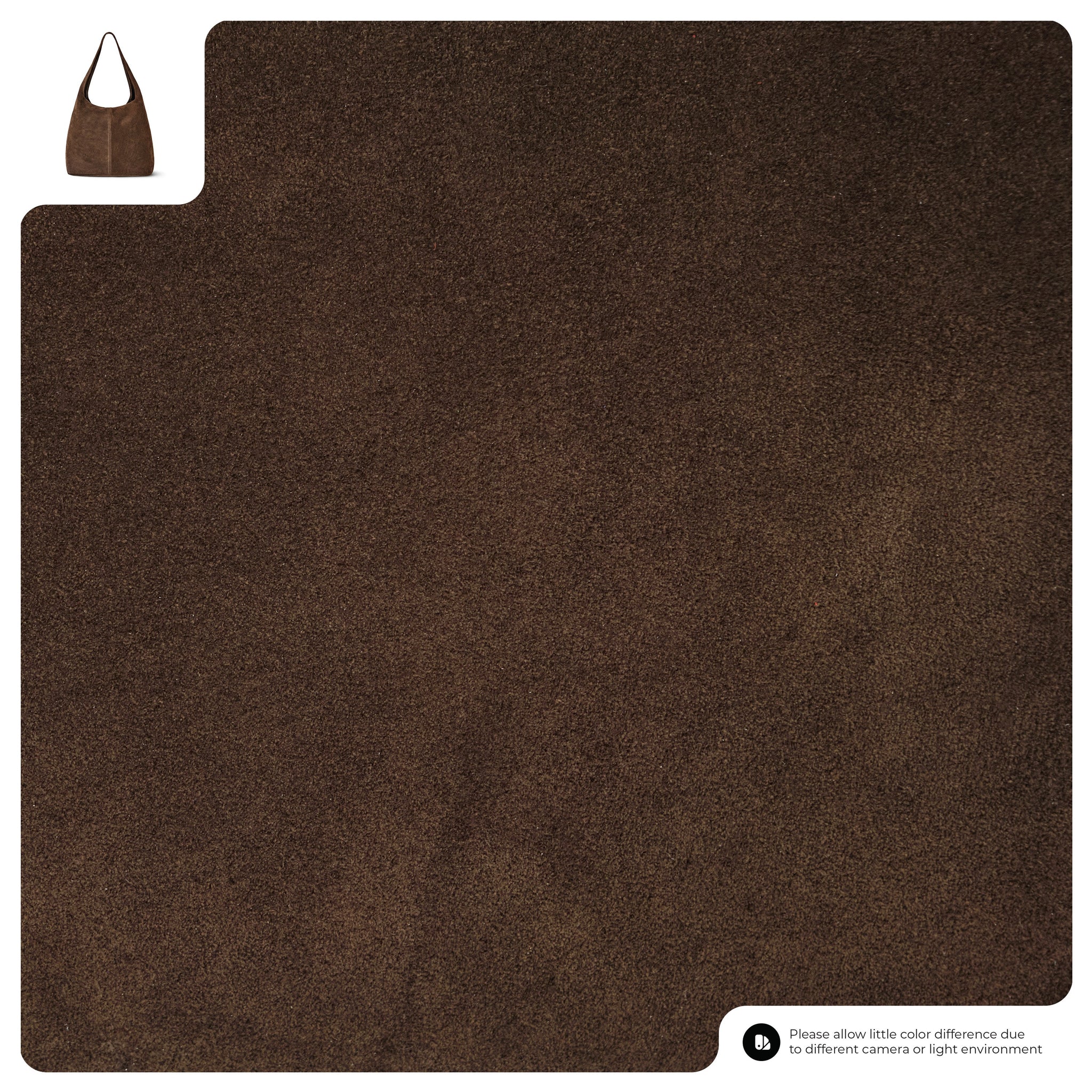 Suede Leather Hobo Bag