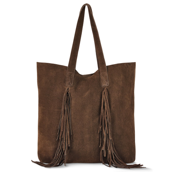 Suede Leather Tote Bag
