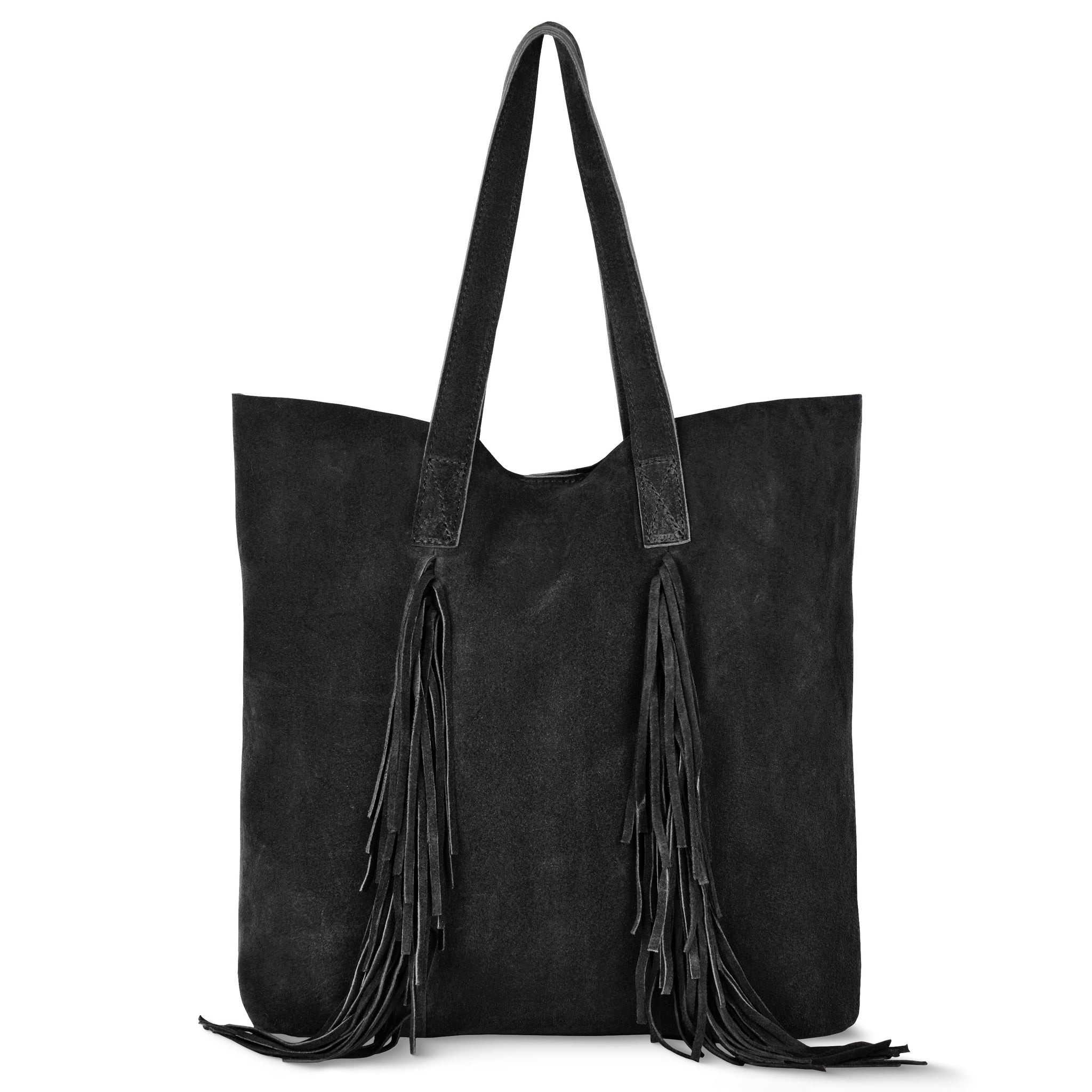 Suede Leather Tote Bag