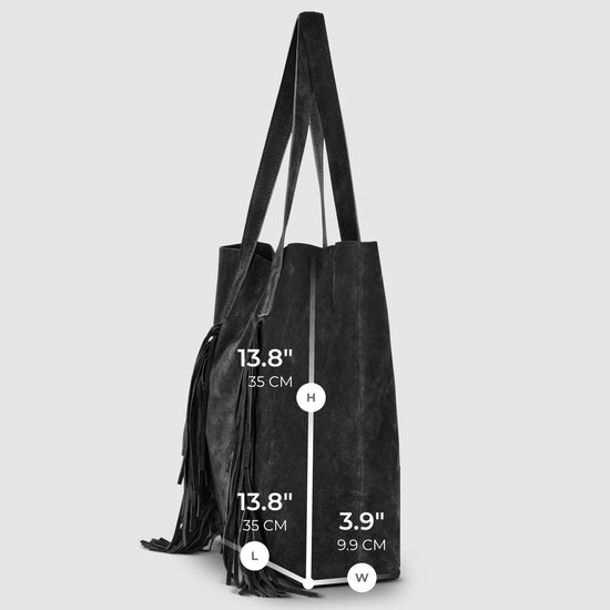 Suede Leather Tote Bag