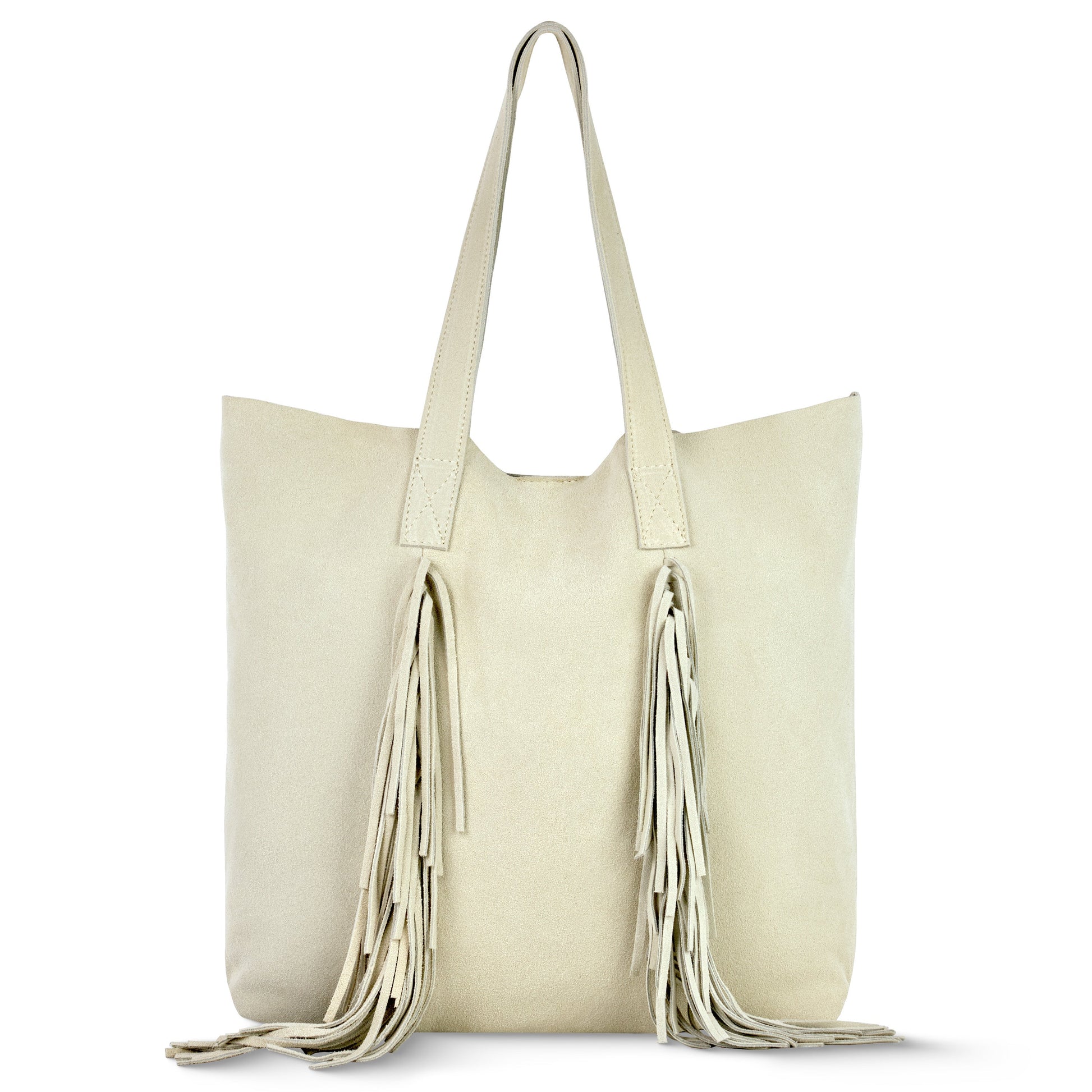 Suede Leather Tote Bag