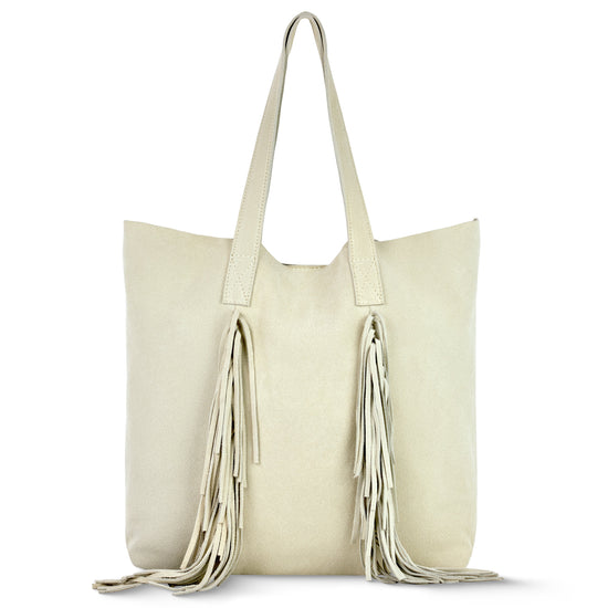 Suede Leather Tote Bag