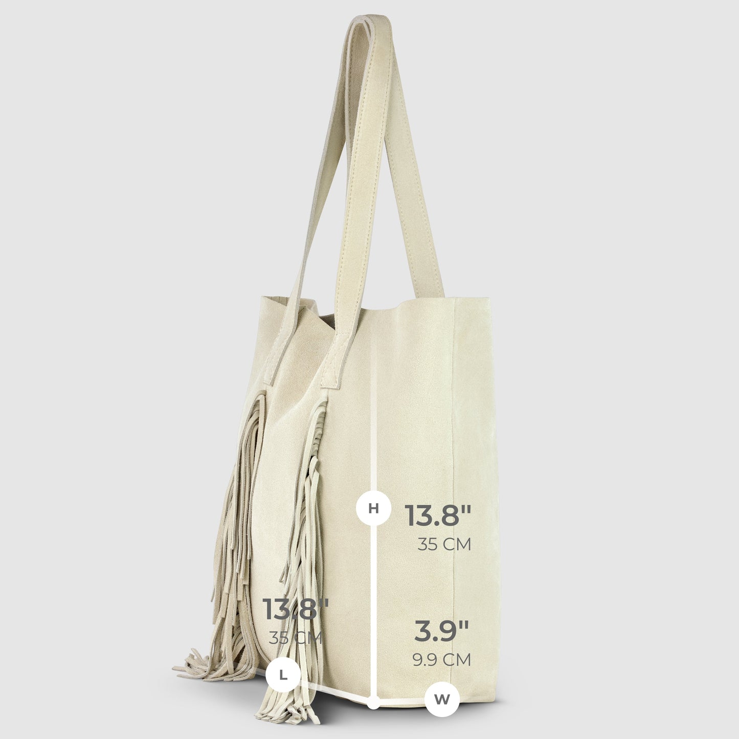 Suede Leather Tote Bag