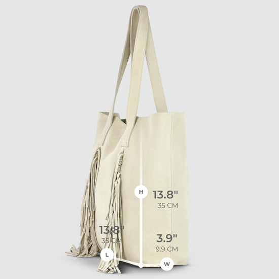 Suede Leather Tote Bag