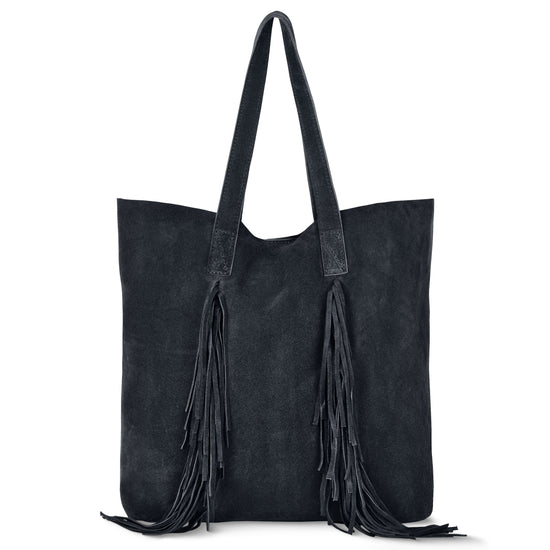 Suede Leather Tote Bag
