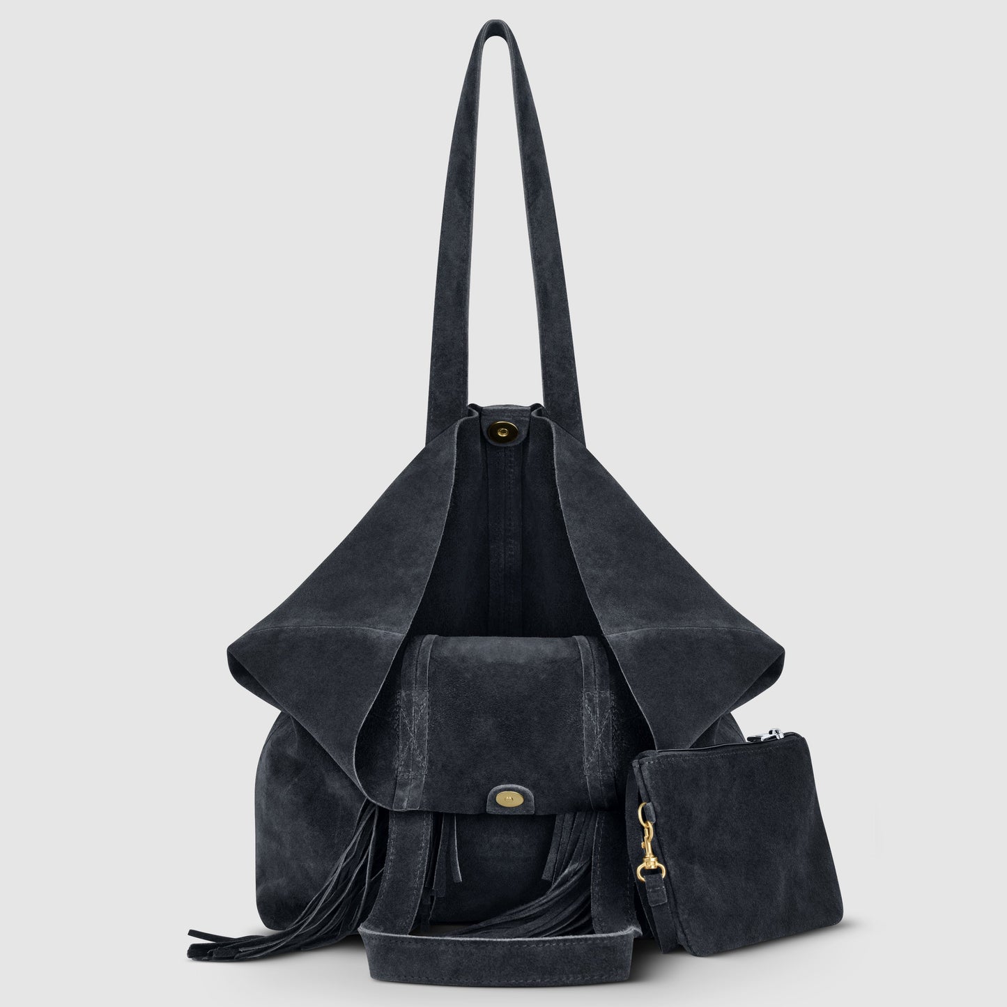 Suede Leather Tote Bag