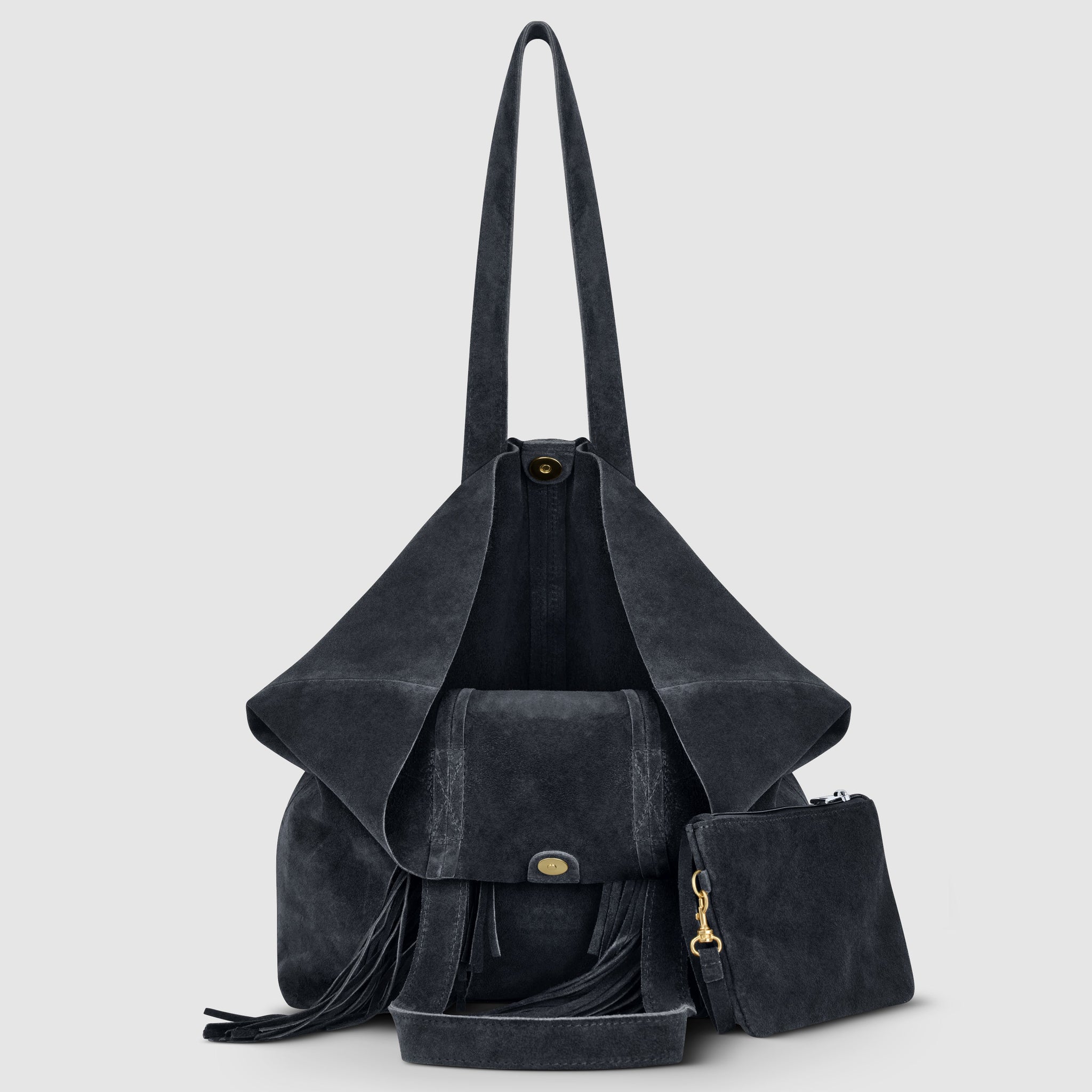 Suede Leather Tote Bag