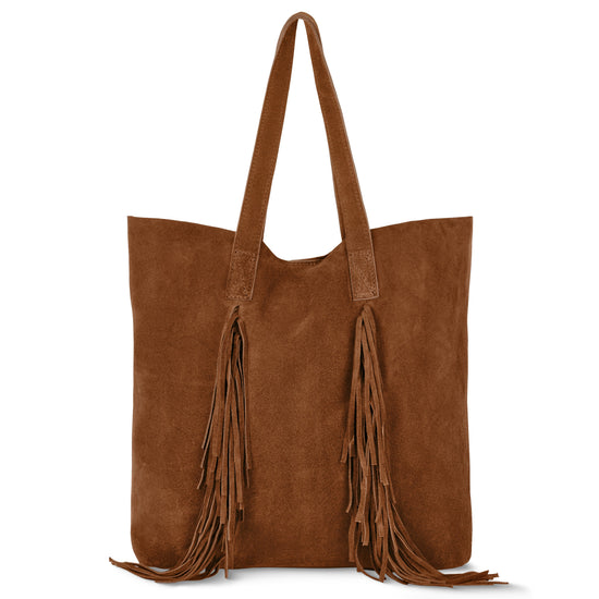 Suede Leather Tote Bag