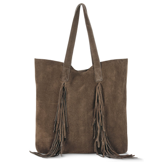 Suede Leather Tote Bag