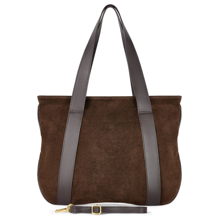 Suede Leather Satchel Bag