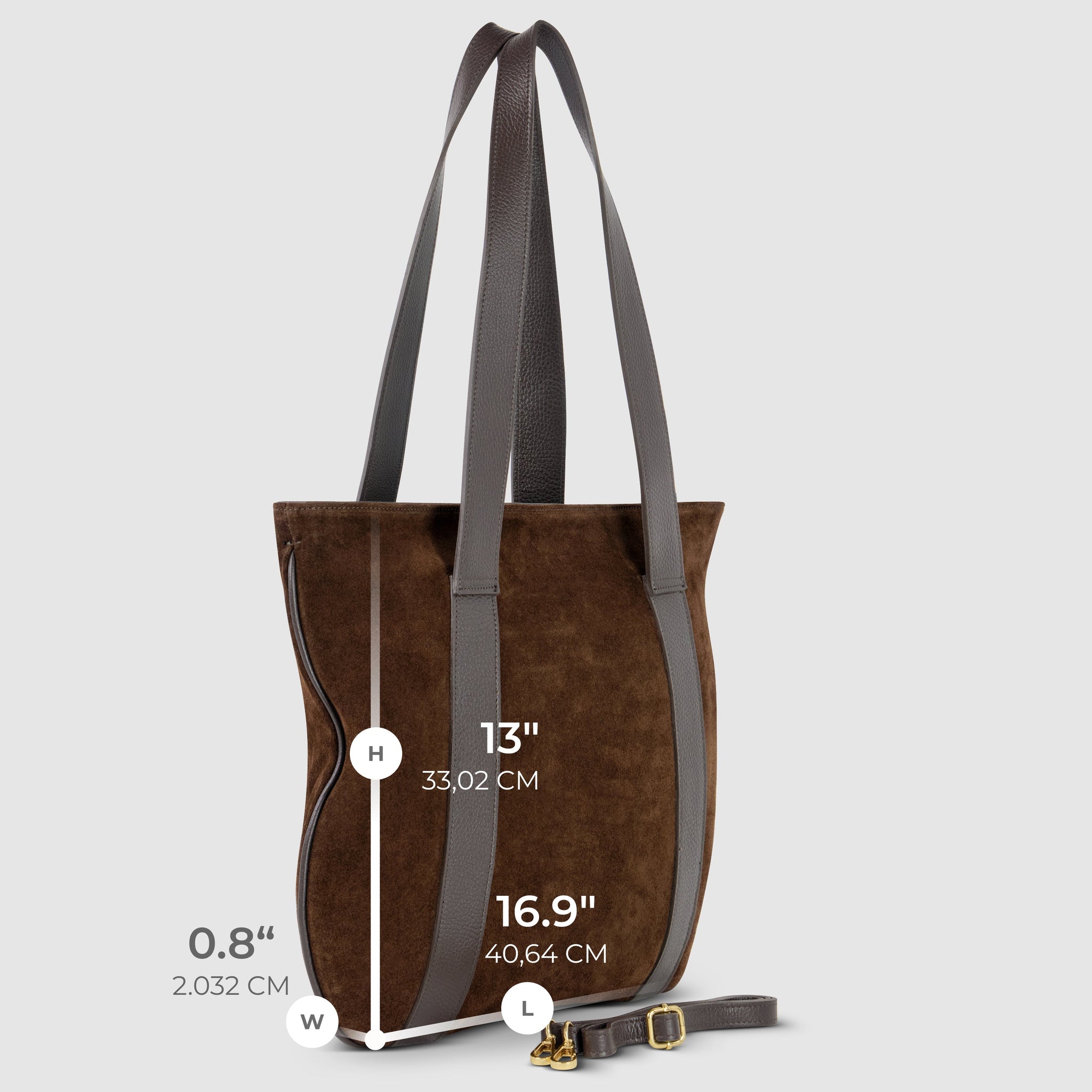 Suede Leather Satchel Bag