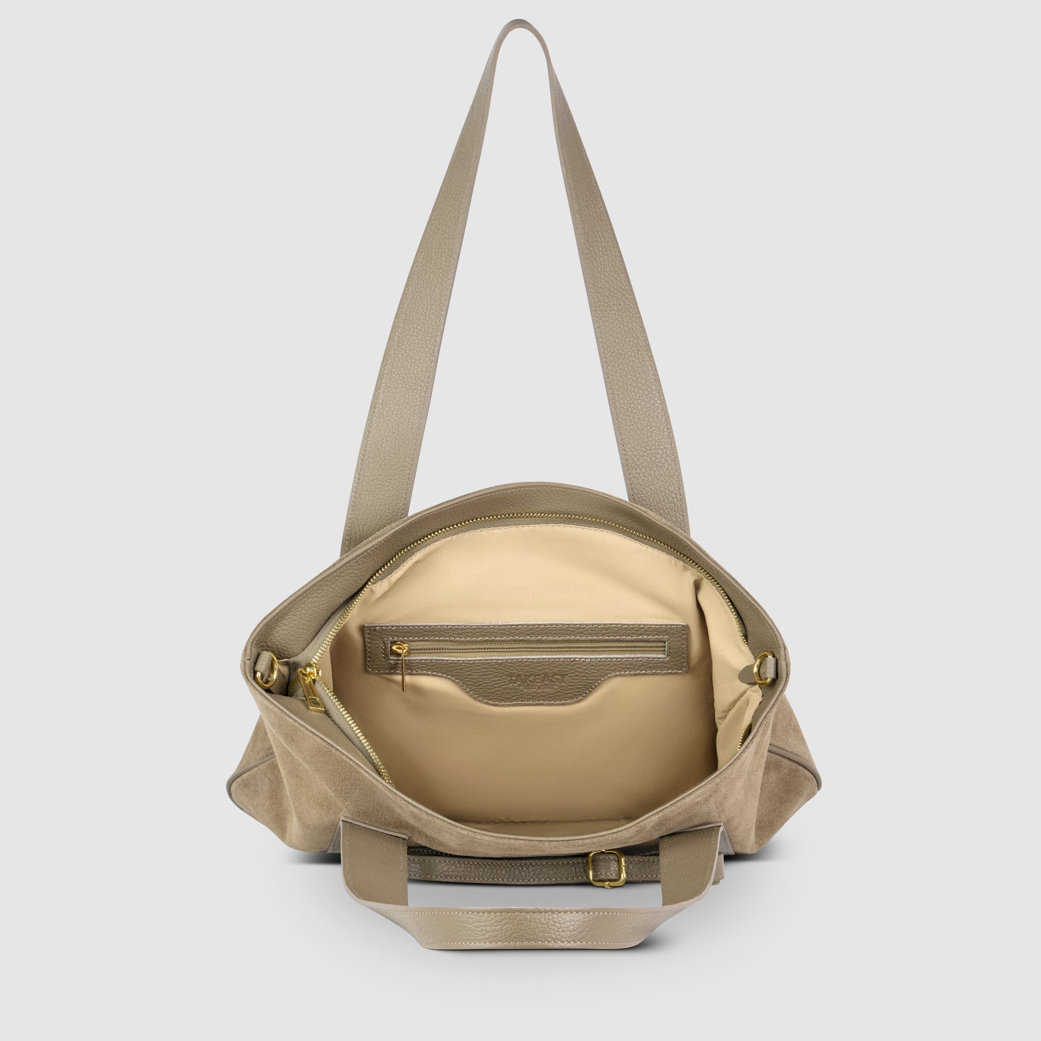 Suede Leather Satchel Bag