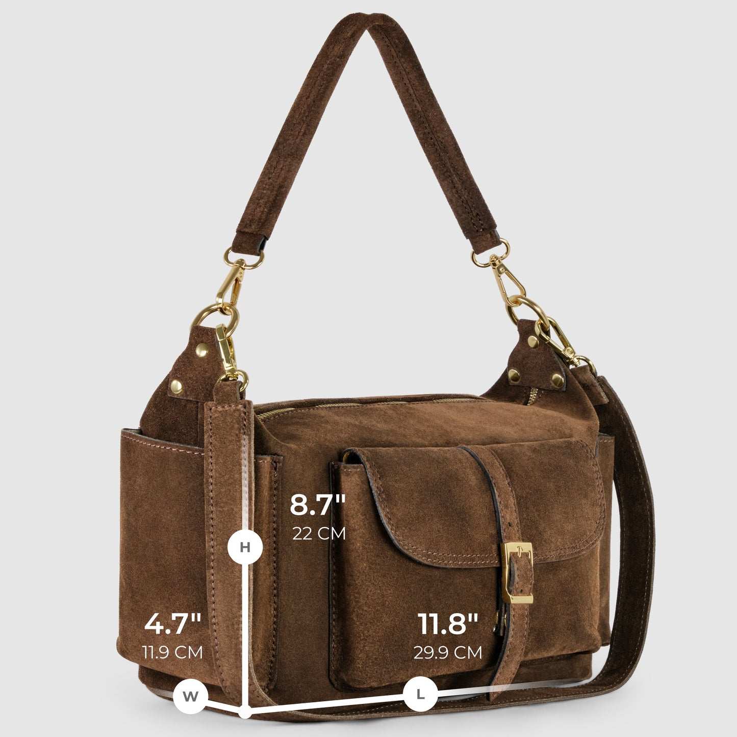 Suede Leather Shoulder Bag