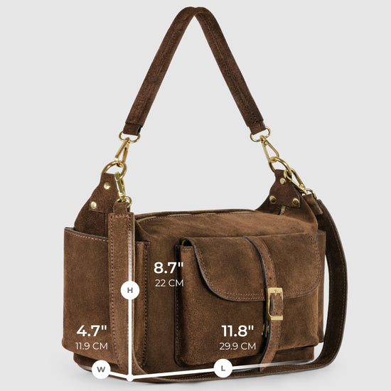 Suede Leather Shoulder Bag