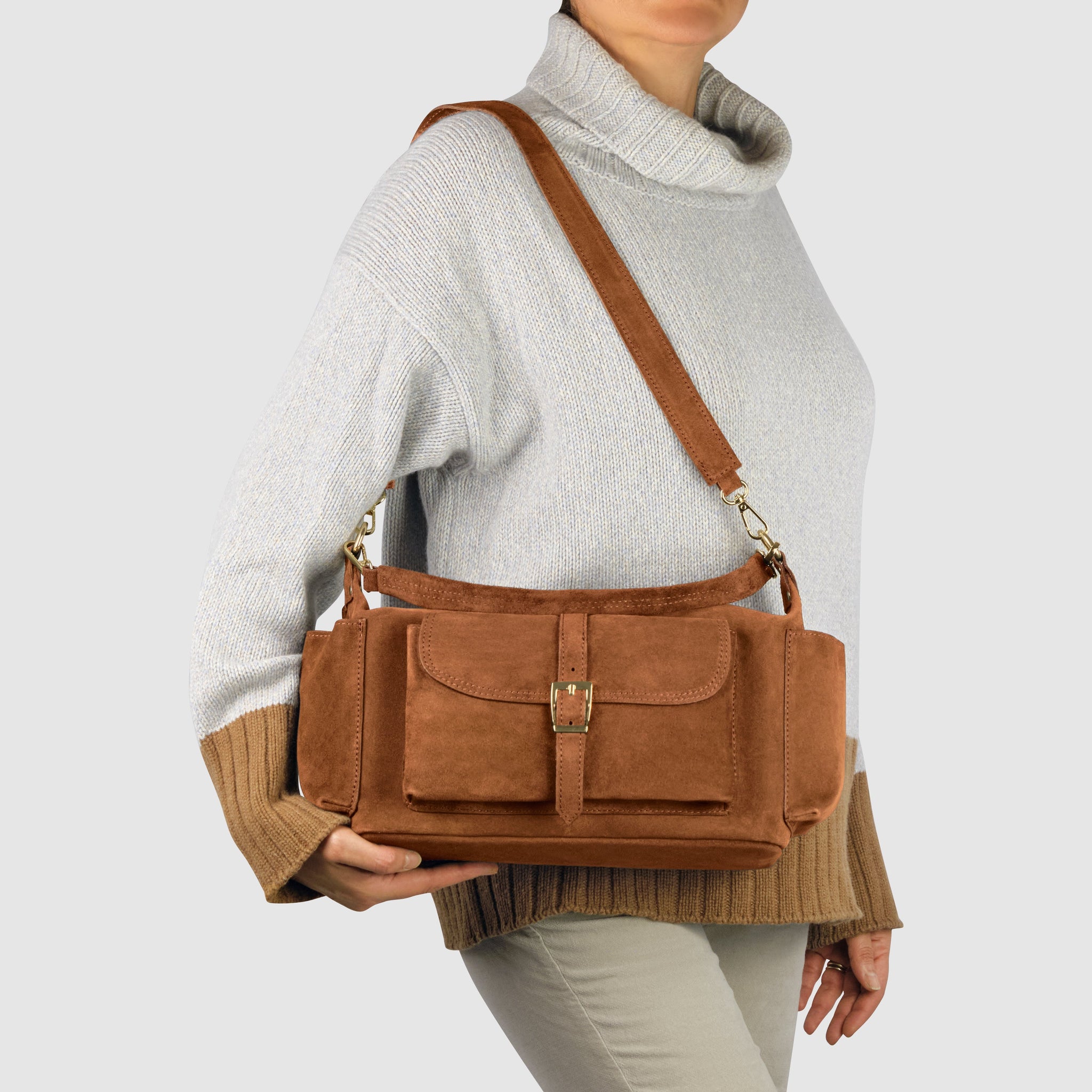 Suede Leather Shoulder Bag