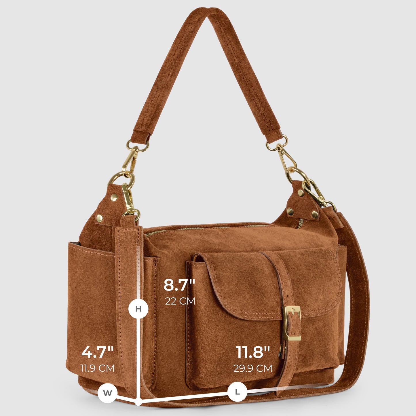 Suede Leather Shoulder Bag