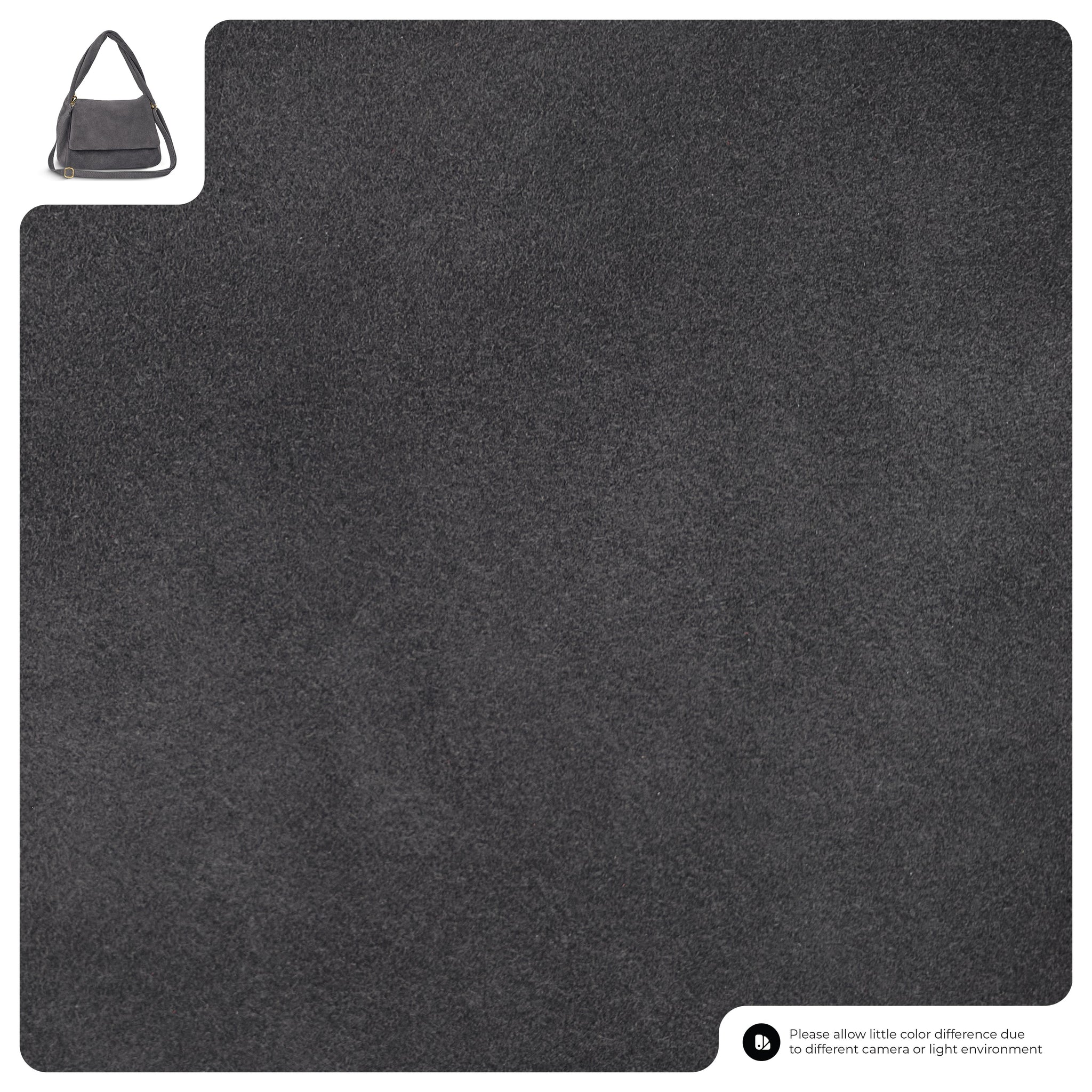Suede Leather Top-Handle Bag