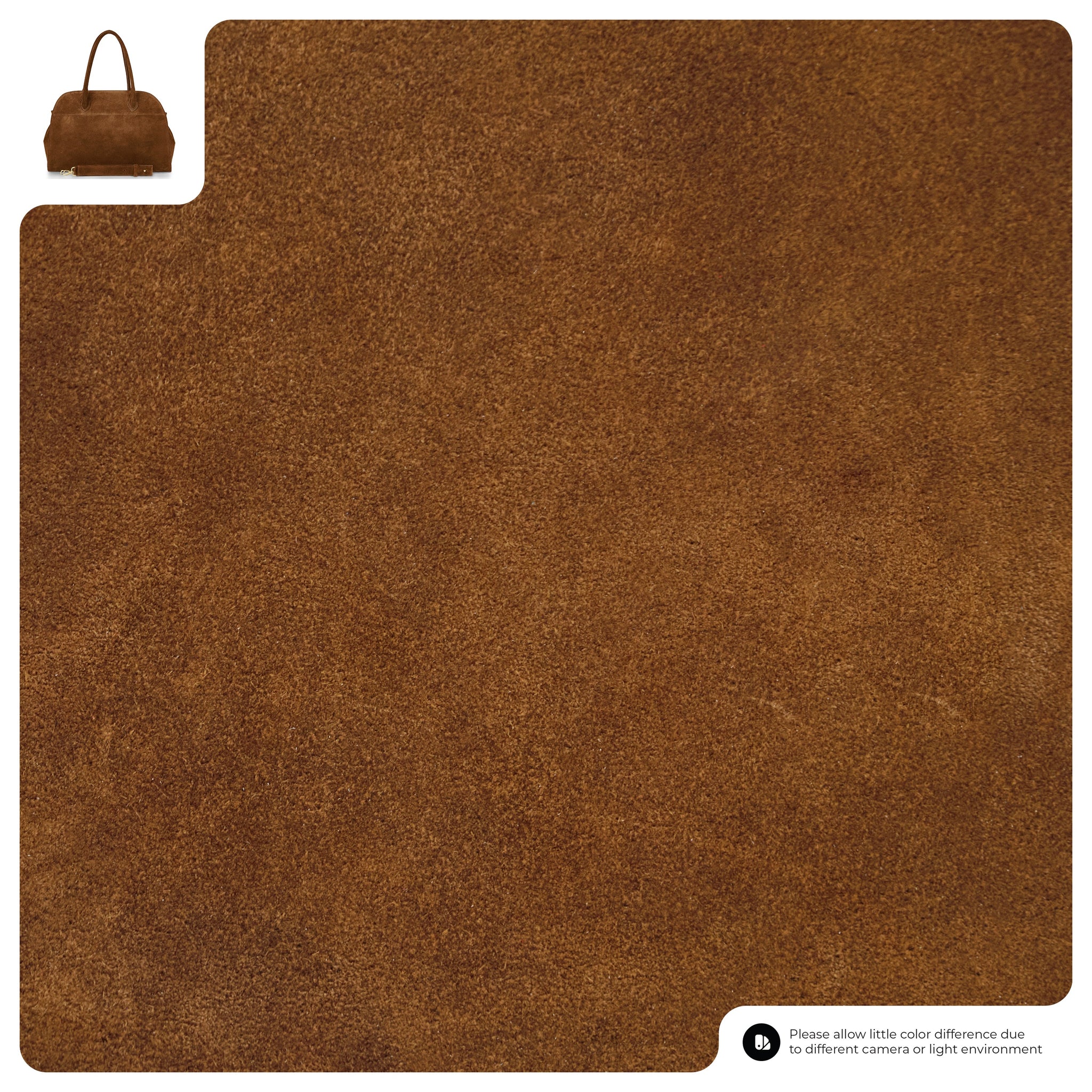 Suede Leather Top-Handle Bag