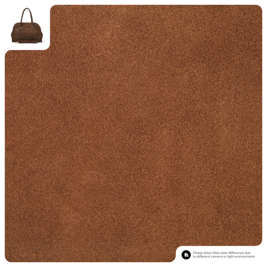 Suede Leather Top-Handle Bag