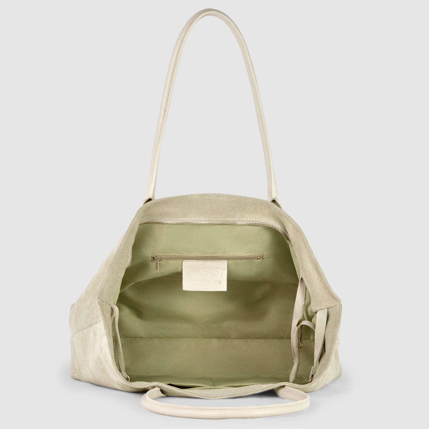 Suede Leather Satchel Bag