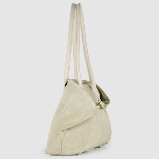 Suede Leather Satchel Bag