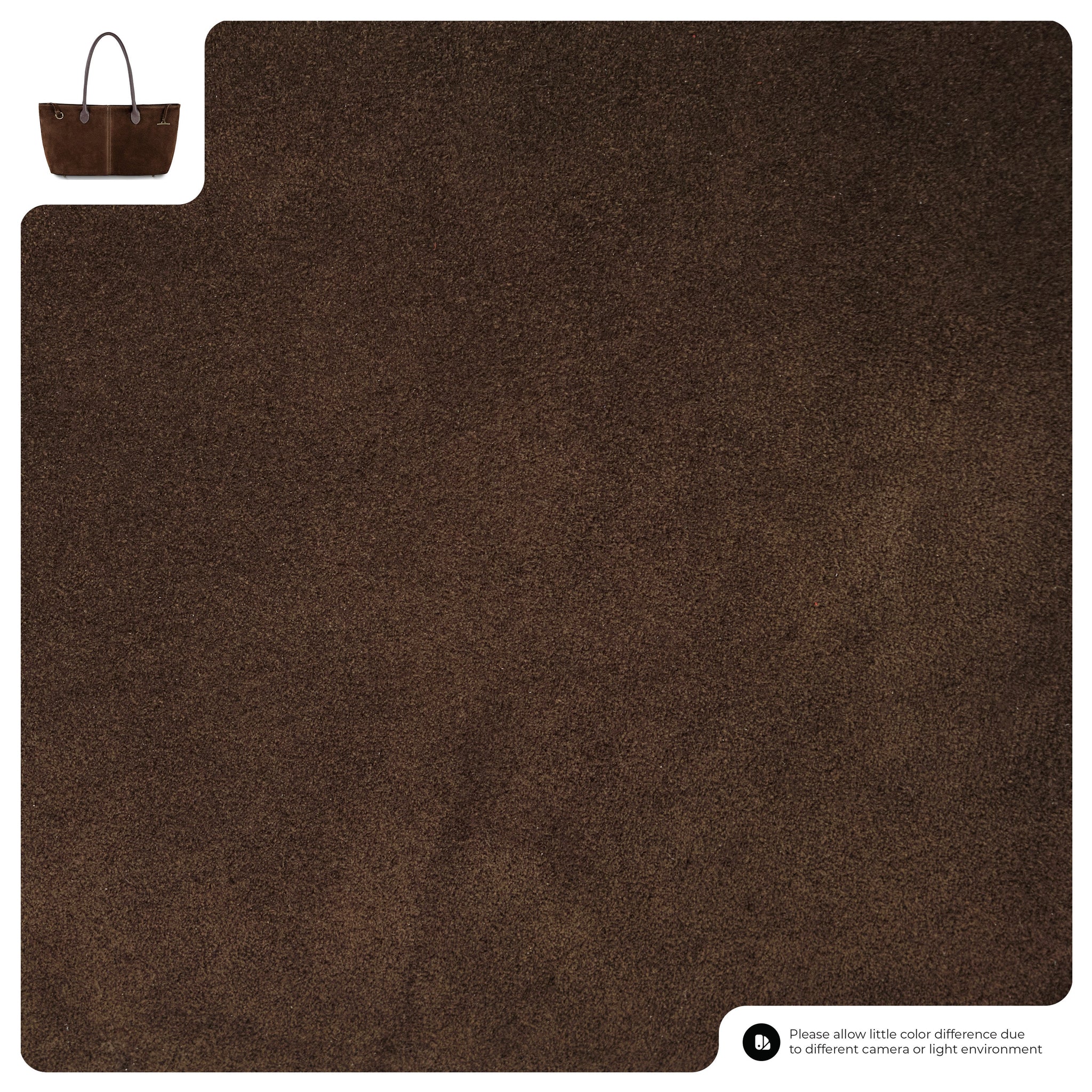 Suede Leather Satchel Bag
