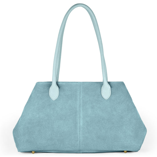 Suede Leather Satchel Bag