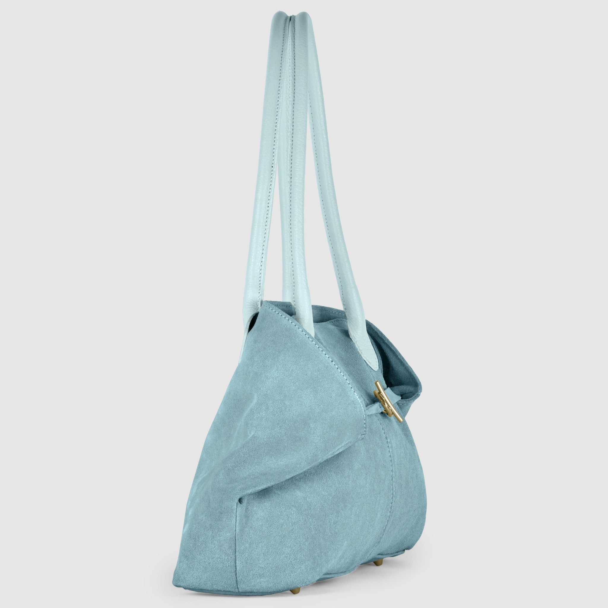 Suede Leather Satchel Bag