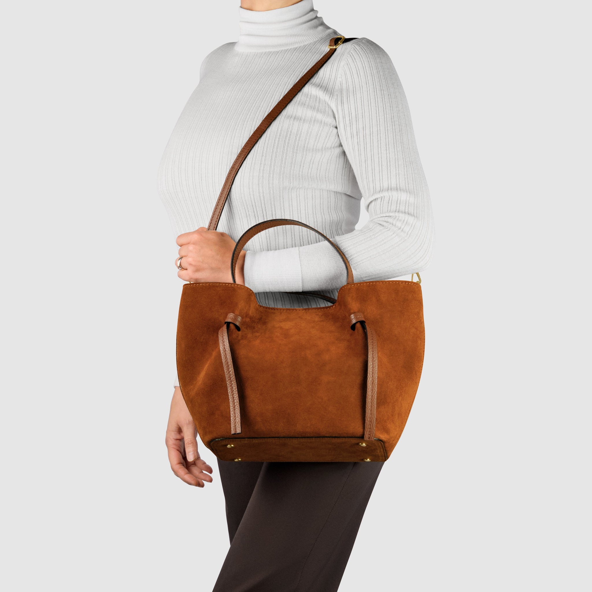Italian Genuine Suede Tote Bag 292730