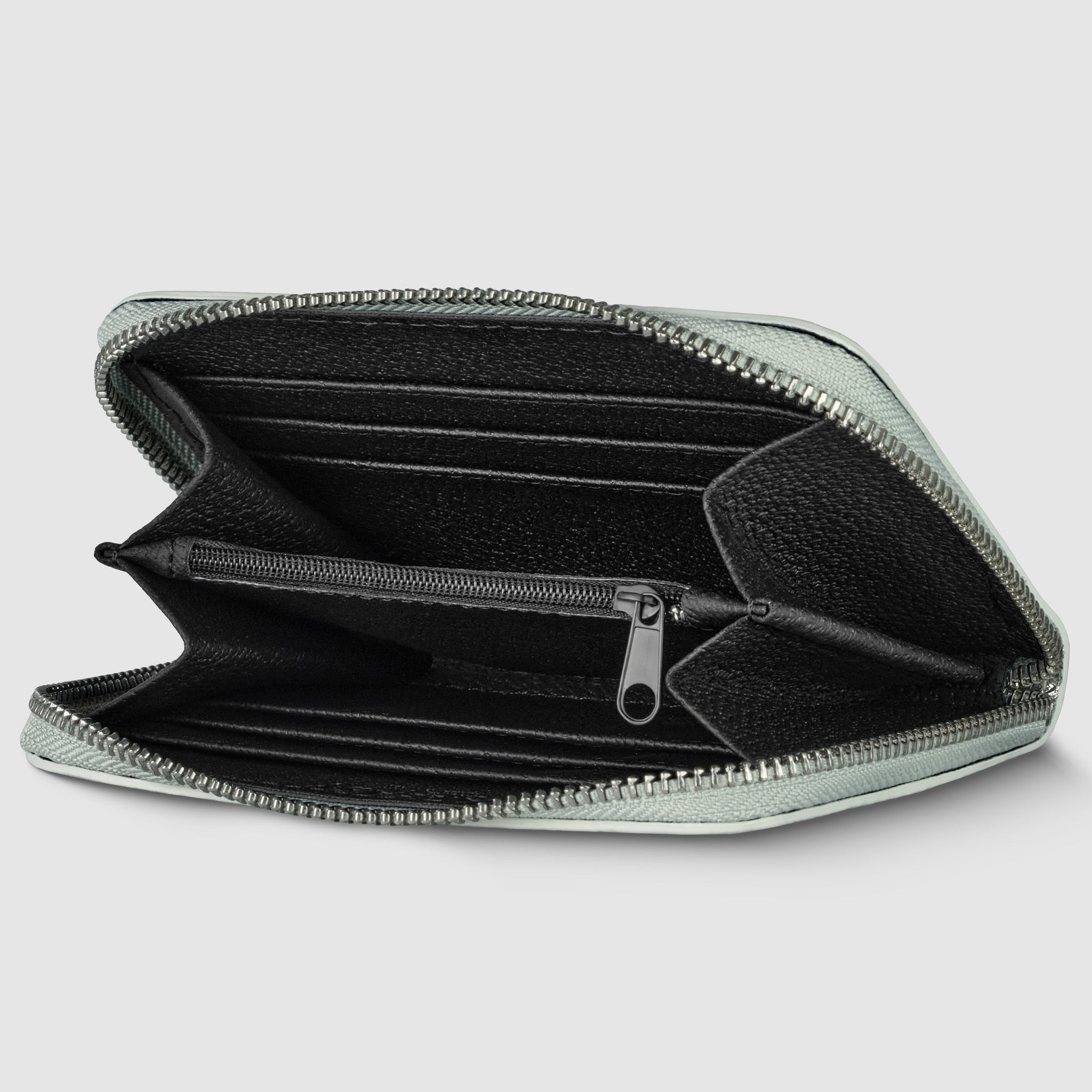 Weave Metallic Suede Leather Wallet