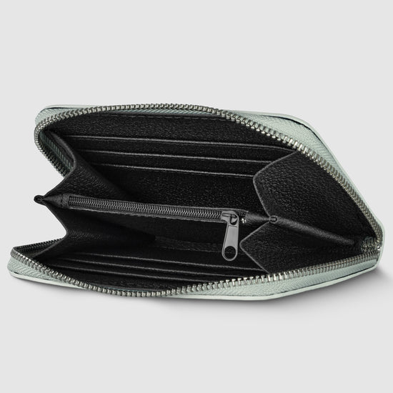 Weave Metallic Suede Leather Wallet