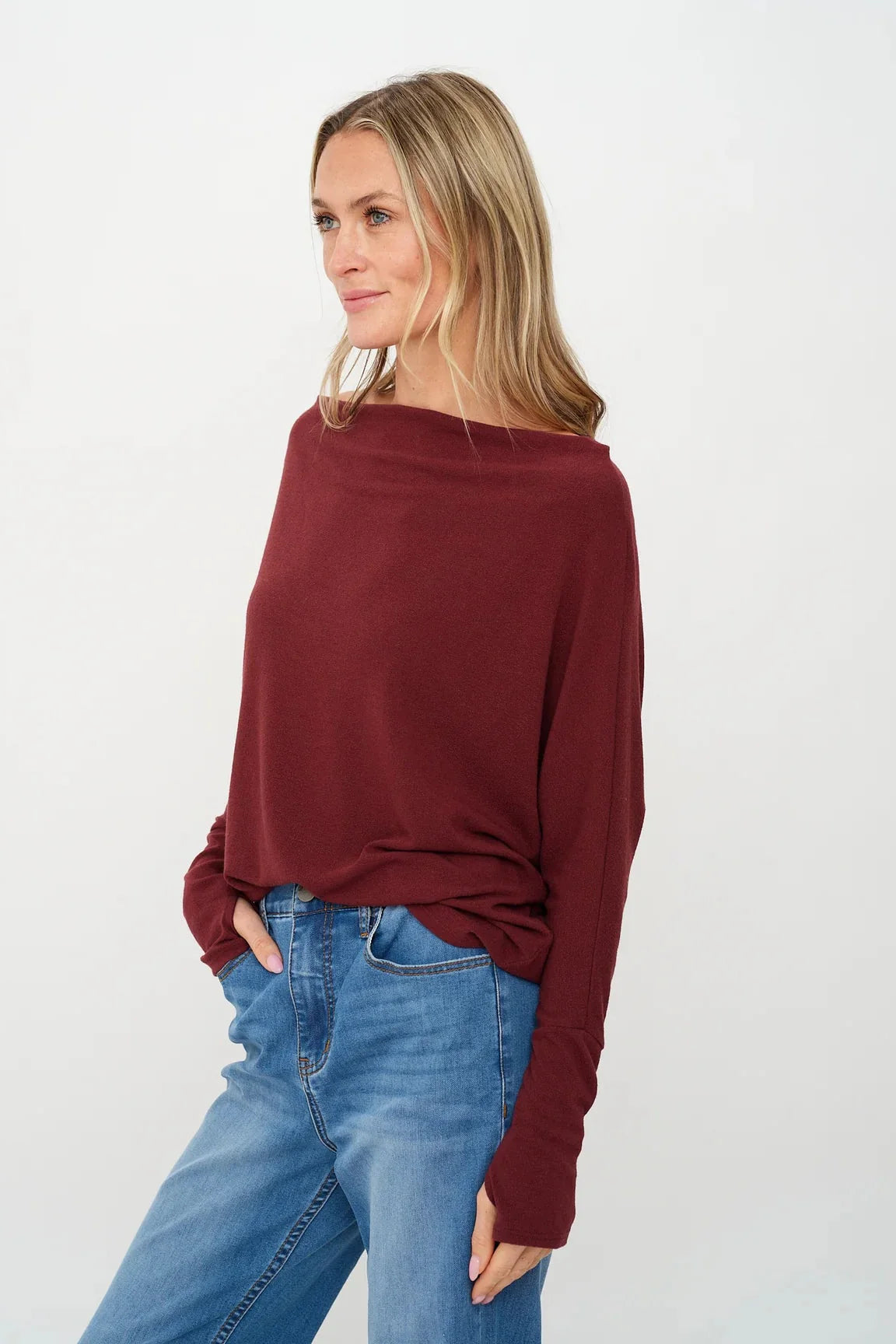 SIX FIFTY | The Anywhere Top – Burgundy